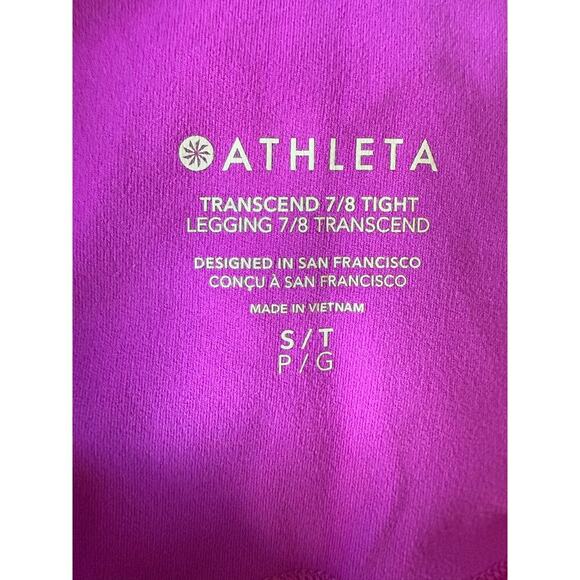 ATHLETA Transcend 7/8 Tight Jazzy Purple Womens Size S/T - Picture 5 of 5